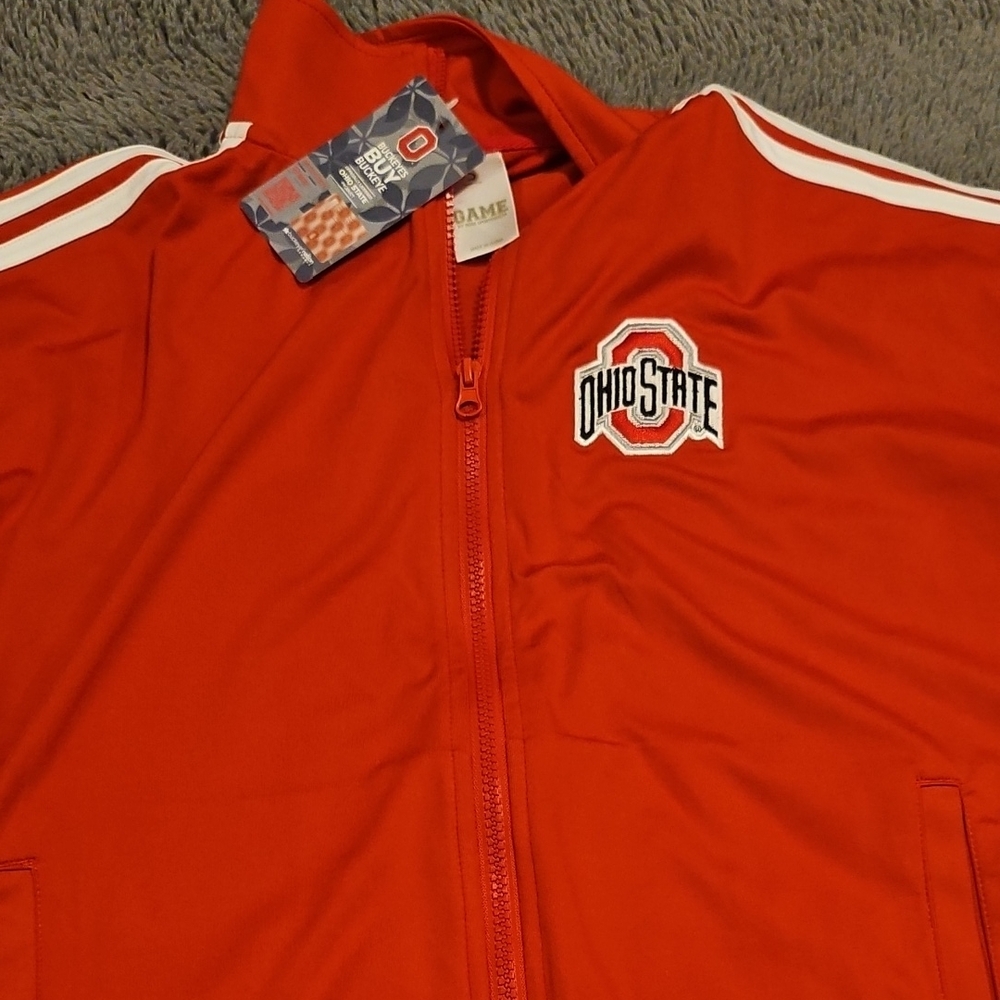 Ross Sportswear Game Ohio State Buckeyes Red Zip Up Jacket.   Brand New With Tag